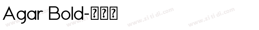 Agar Bold字体转换